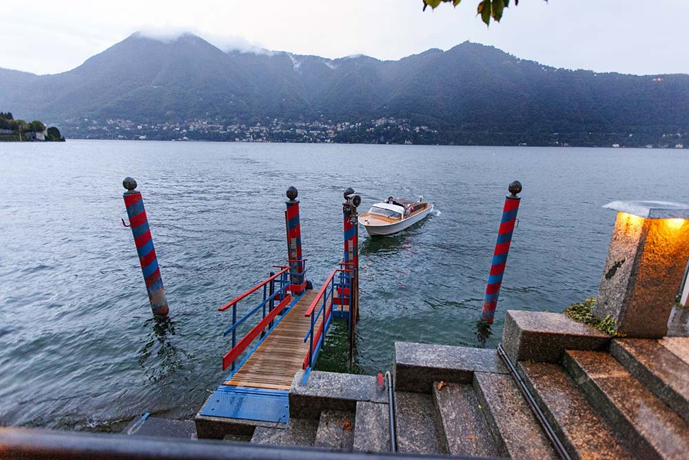 Wedding venue boat Villa d'Este Lake Como
