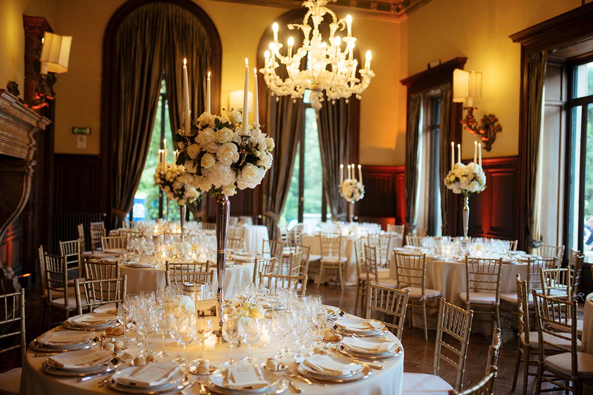 Flowers dinner Villa Erba Wedding Lake Como