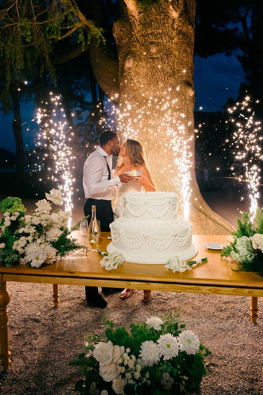 Wedding cake cutting - Tyler & Bryson's Wedding