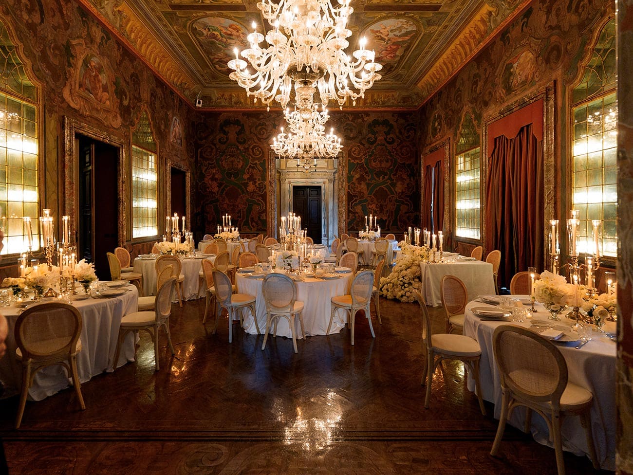 Luxury Wedding Dinner Reception at Villa Erba Ballroom