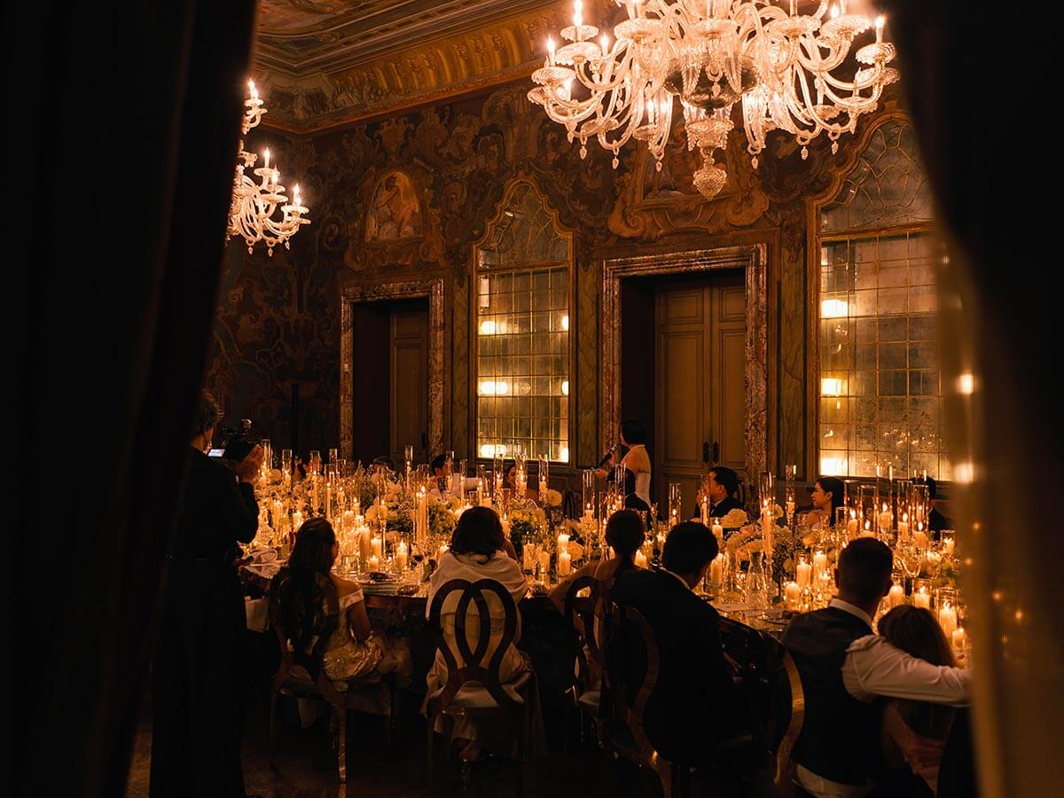Atmospheric Candlelight Wedding Reception at Villa Erba - Kirshia & Ranvin